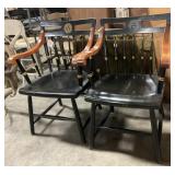 Pair Of Nichols & Stone Harvard Captains Chairs.