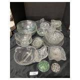 Large Lot Vintage Unique Glassware, Flower Frogs.