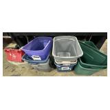 (11) Rubbermaid Storage Totes.