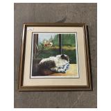 Artist Signed Cat Napping Print.