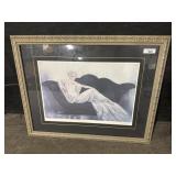 Beautiful French Woman Portrait Print.