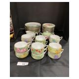 Hand Painted E.P.A. Floral Tea Set.