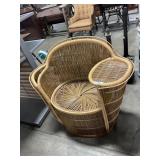 Wicker Telephone Message Desk Chair.