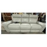 Super Clean Elec. Faux Leather Reclining Sofa.