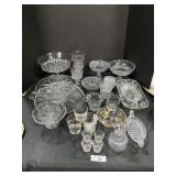 Large Lot Pressed Vintage Glassware.