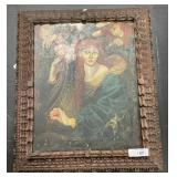 Framed Oil Painting Tramp Art.