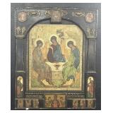 Large Chalkware Religious Icon Wall Art.
