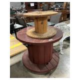 2 Large Wooden Cable Spools.