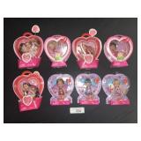 8 NOS Barbie Kelly Valentines Dolls.