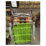 (6) Vintage Aluminum Folding Chairs.