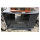 Modern Bow Front Media Cabinet.