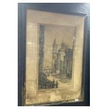 Antique Market Court Art Print.