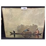 Vintage River Boat Art Print.