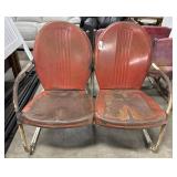 Mid Century Steel Love Seat.