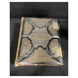 Early 1800s Leather Bound Pictorial Family Bible.