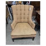 Vibrant Gold Dust Button Tufted Arm Chair.