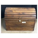 Wooden Dome Top Storage Chest.