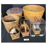(7) Hand Woven Longaberger Baskets.