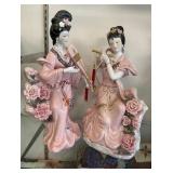 2 Fine Porcelain Geisha Girl Figures.