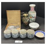 Japanese Bowl, Vases, Cups.