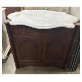 Vintage Marble Top Side Table.