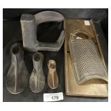 Vintage Shoe Molds, SlawCutter, Knuckle Buster