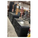 Mid Century Modern Black Vinyl Dresser, Side