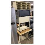 4 Piece Office Lot, File Folder Cart, Mail Sorter.