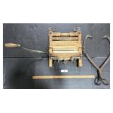 Vintage Ice Tongs, Antique No 110 Clothes Wringer.
