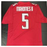 Signed Patrick Mahomes Jersey.