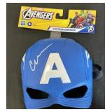 Signed Chris Evans Captain America Mask.