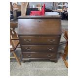 Dark Maple Slant Front Desk.