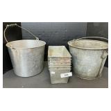 Vintage Buckets & Metal Terrine Molds.: General