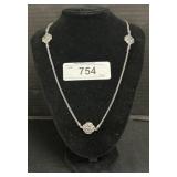 Sterling & 14K Gold Clover Pendants Necklace.