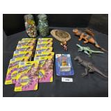 NOS Play Nails, Vintage Glass Marbles & Dice.