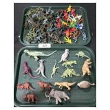 Vintage Plastic Toys, Dinosaurs, Army & Indian Men