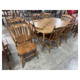Nice Maple Dining Table, (8) Chairs.