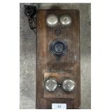 Antique Wooden Hand Crank Phone.