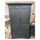 Rustic Green Entertainment Armoire.