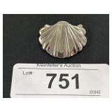 Sterling Silver Shell Brooch / Pendant.