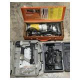 B&D Saw, PC Stapler, Laminate Trimmer.