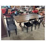 Farmhouse Style Pine Dining Table.