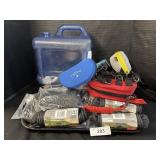 Rope, Travel Bag, Clear Jug.