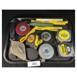 Tape Measures, Speed Line Tools, Scrapers.