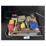 Chalk, Power Loads, Rulers, Chisels.