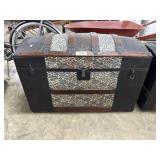 Antique Humpback Steamer Style Trunk.
