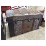 Antique Humpback Steamer Style Trunk.