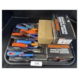 Remington Fasteners, Scrapers, Pliers.