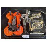 Screws, Spray Gun, Pneumatic Cut Off Tool.