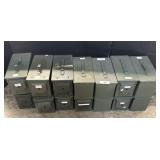14 Metal Military Style Ammo Cans.